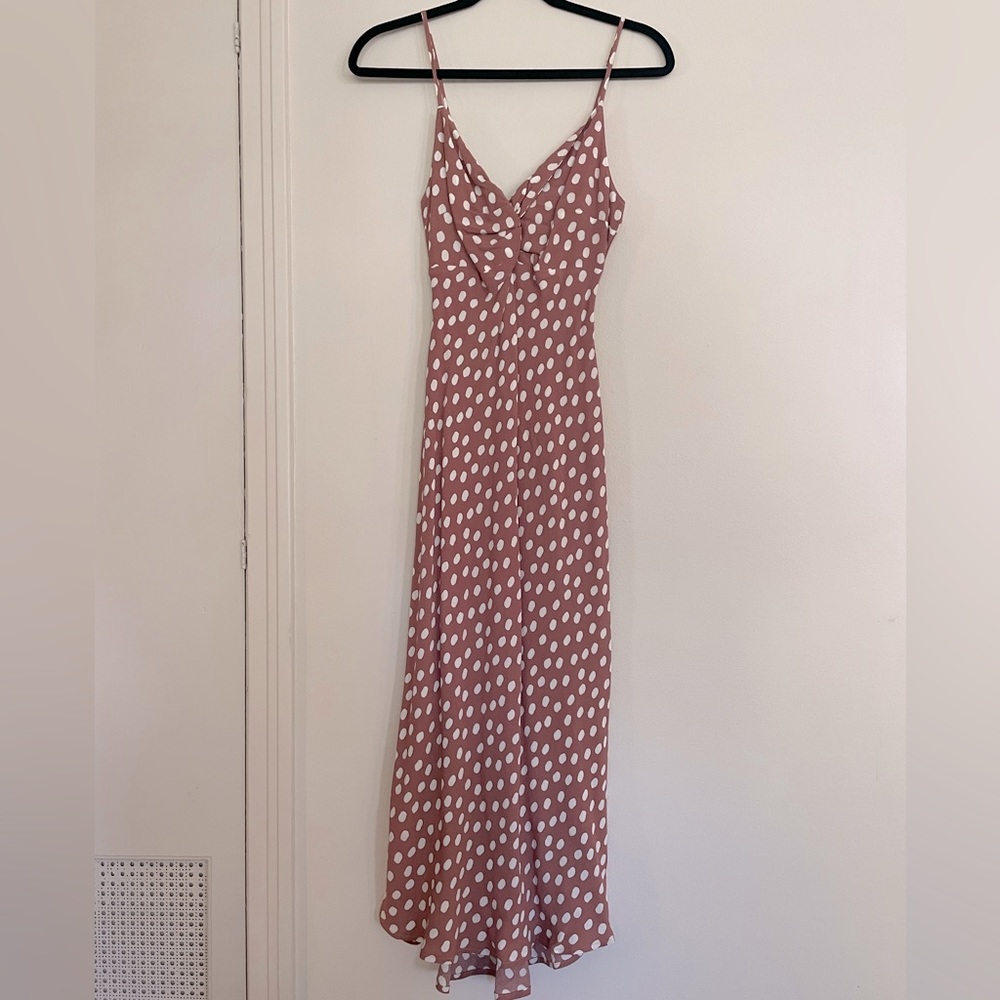 Abercrombie and Fitch Midi dress with adjustable straps. Dusty Rose. NWT.